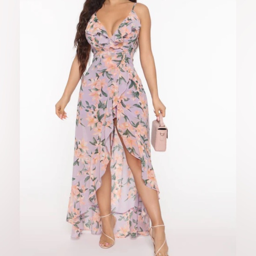 FashionNova Lavender Floral Dress
